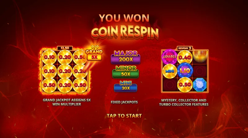 Blazing Coins Deluxe monedhë respin
